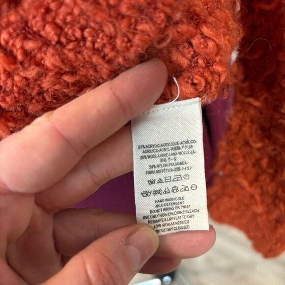 Free People September Song Sweater Red Orange Size M - Picture 4 of 10